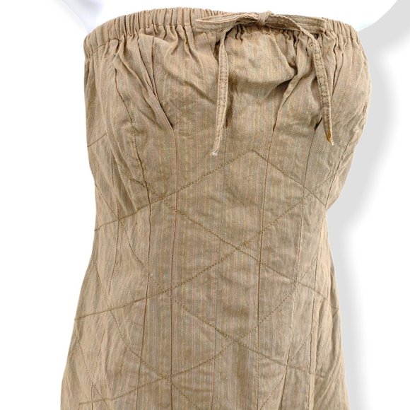 Tracy Reece Linen Blend Strapless Cocktail Dress - Picture 7 of 10